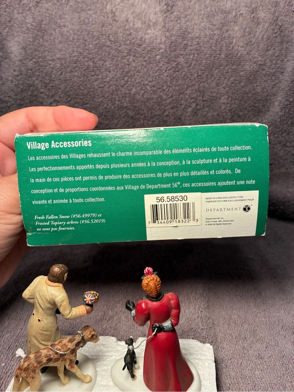 Department 56 Dickens Village Couple Figurine Set in Red and Tan